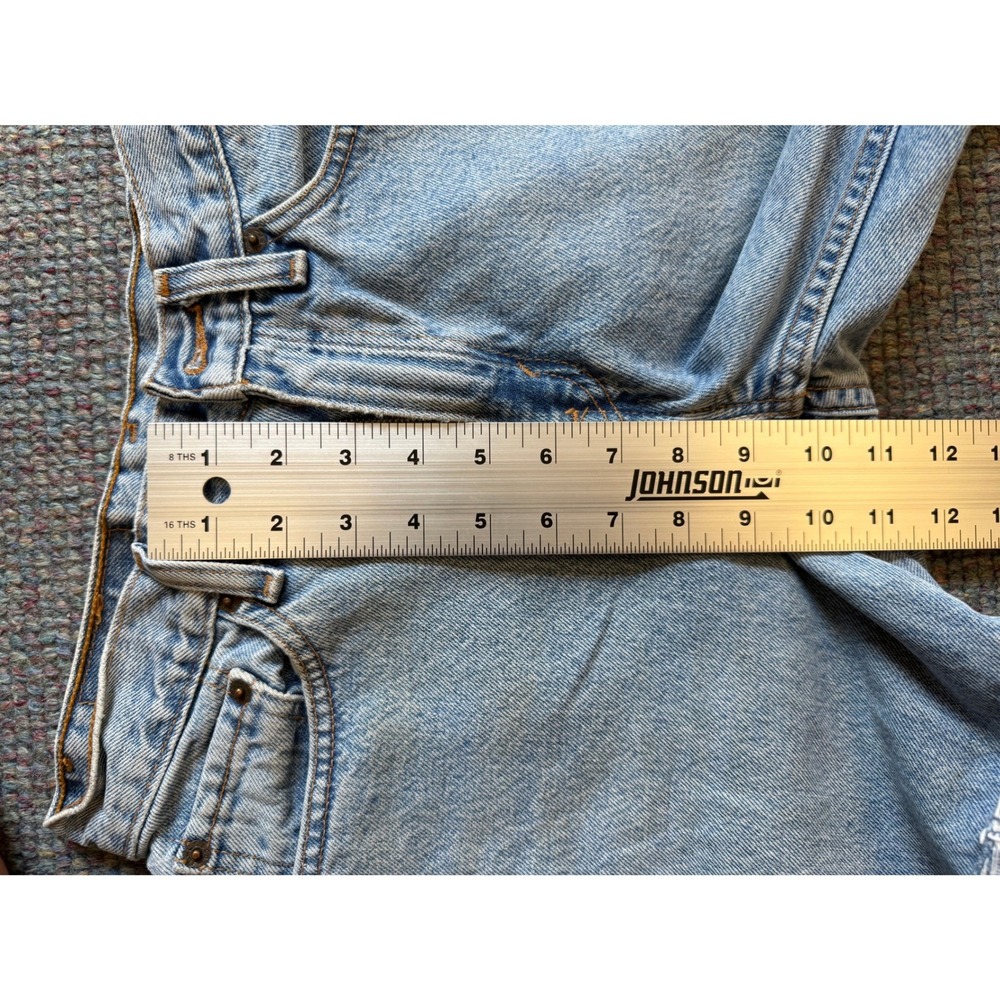 Levis 512 Vintage 90s USA High Waisted Cutoff Denim Shorts Light Wash 25" Faded - Picture 7 of 11